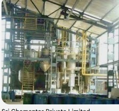 Sri Chementor Isopropyl Alcohol IPA reaction superstructure and storage drums at Perumbakkam plant